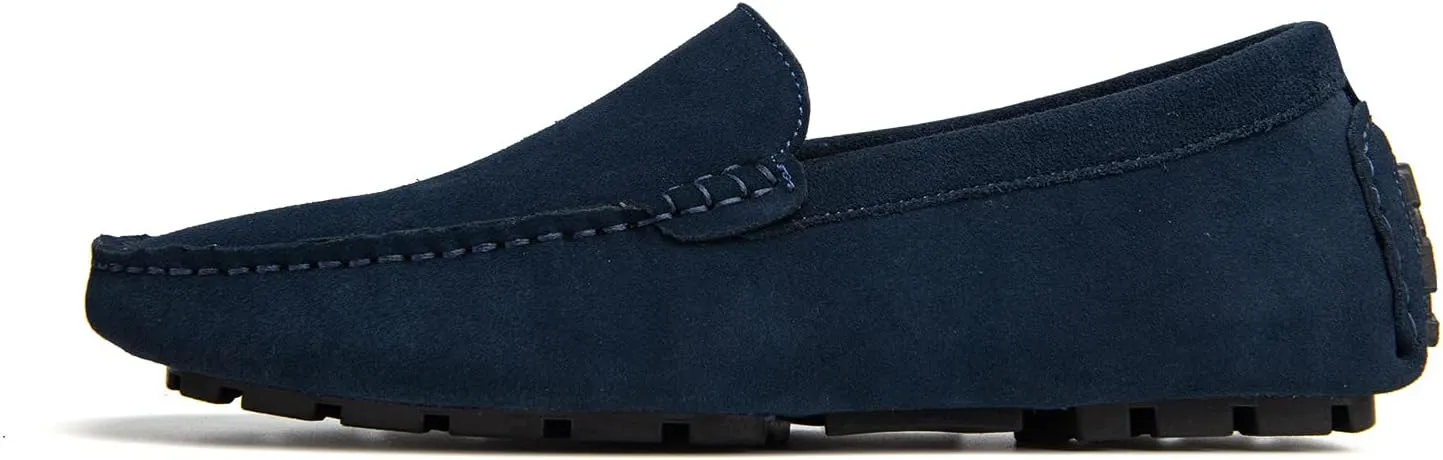 Go Tour Mens Handmade Suede Leather Casual Loafers Shoes