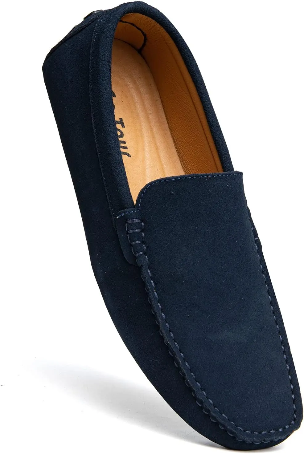 Go Tour Mens Handmade Suede Leather Casual Loafers Shoes