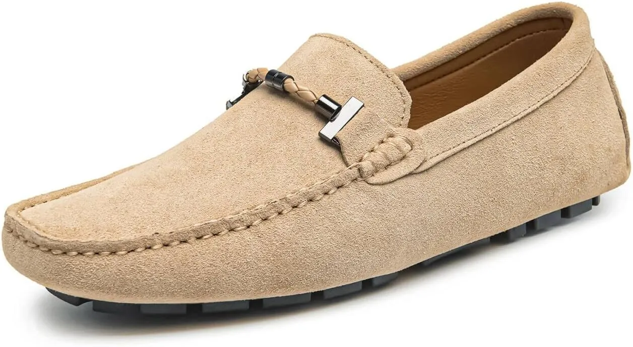 Go Tour Men's Penny Loafers Moccasin Driving Shoes Slip On Flats Boat Shoes