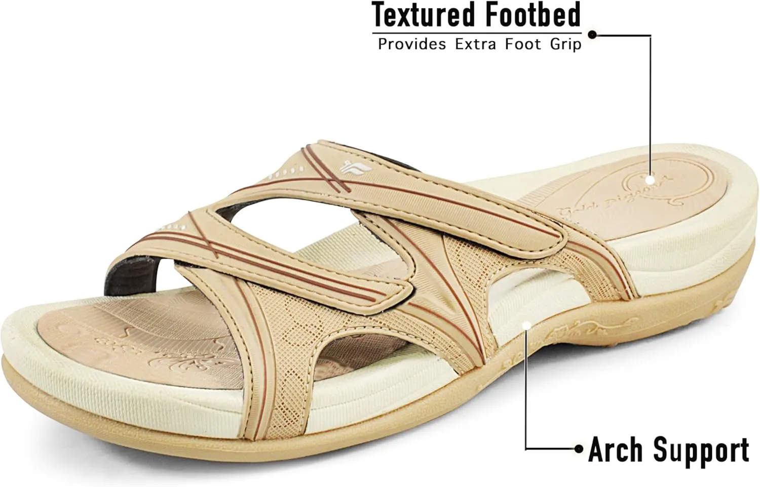 Gold Pigeon Shoes SIGNATURE Comfort Walking Ergonomic Slides Sandals for Women