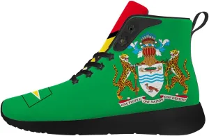 Guyana Flag Shoes for Women Men High Top Sneakers High Top Shoes Gifts for Women Men