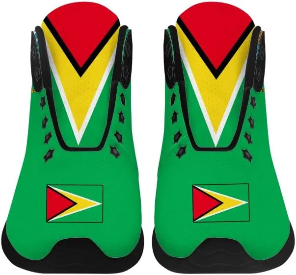 Guyana Flag Shoes for Women Men High Top Sneakers High Top Shoes Gifts for Women Men