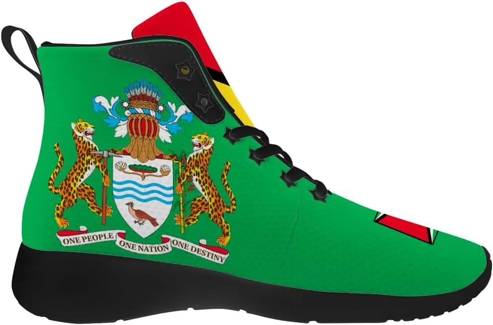 Guyana Flag Shoes for Women Men High Top Sneakers High Top Shoes Gifts for Women Men