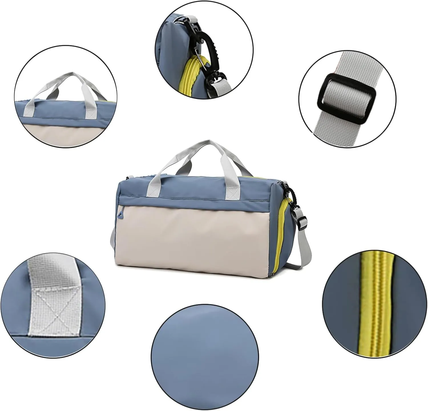 Gym Bag for Women,Duffle Bag for Travel,40L Carry On Weekender Bags with Shoe Compartment,Sports Bags for Yoga & Dance with Wet Pocket