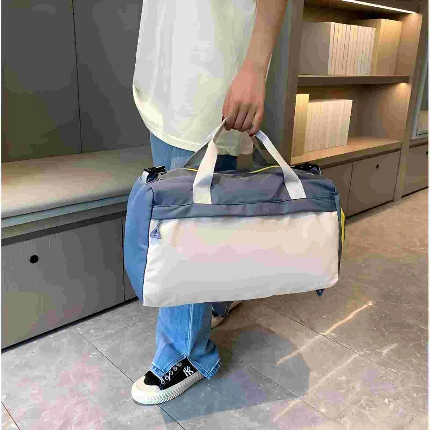 Gym Bag for Women,Duffle Bag for Travel,40L Carry On Weekender Bags with Shoe Compartment,Sports Bags for Yoga & Dance with Wet Pocket
