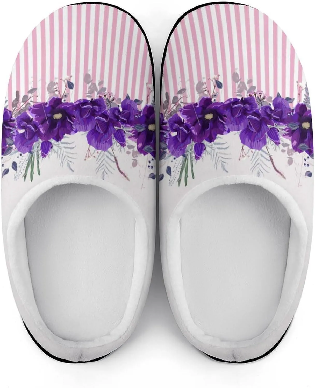 Halloween Slippers For Women Men Warm Cotton House Slippers Hard Sole Comfy Clog Slippers Slip-On Shoes Indoor Outdoor