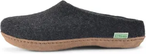 Handmade Wool Felt Slippers with Arch Support and Leather Sole