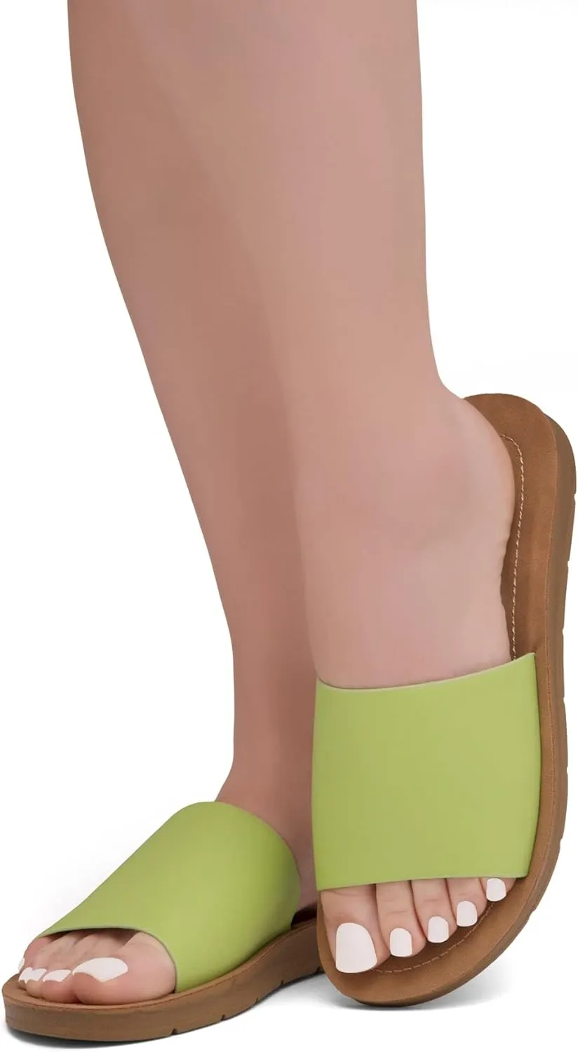 Herstyle Women’s Flat Sandals 2025 – Dressy Fashion Slides with Cushioned Footbed | Open Toe, Slip-On Lightweight Sandals for Summer, Beach & Daily Casual Wear