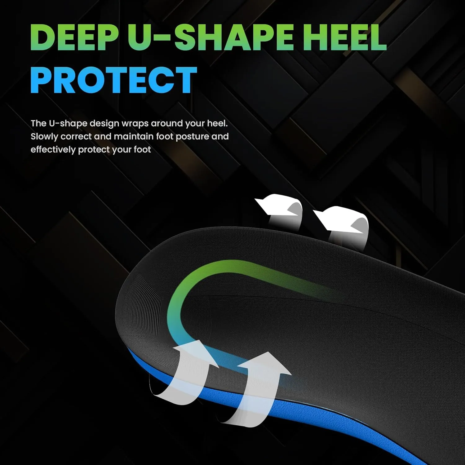 High Arch Support Orthotics Insoles - Welnove Plantar Fasciitis Pain Relief Shoe Inserts for Flat Feet, Foot Pain, Heel Spurs - Fatigue Reduce All-Day Standing Work Boot Insoles Men & Women (L)