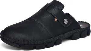 Honeystore Men's Non-Slip Flat Slide Sandals Slip-on Beach Shoes