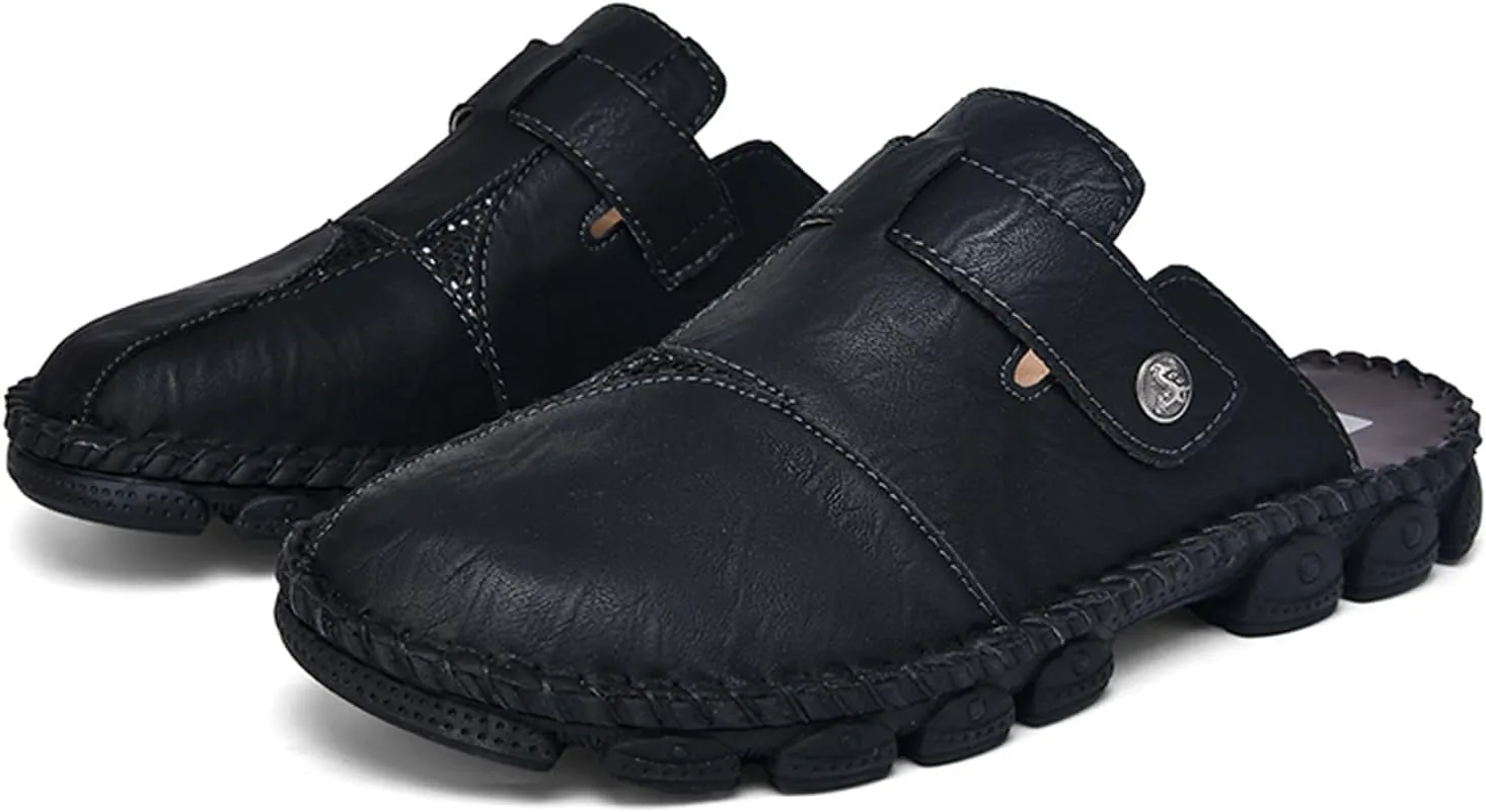 Honeystore Men's Non-Slip Flat Slide Sandals Slip-on Beach Shoes