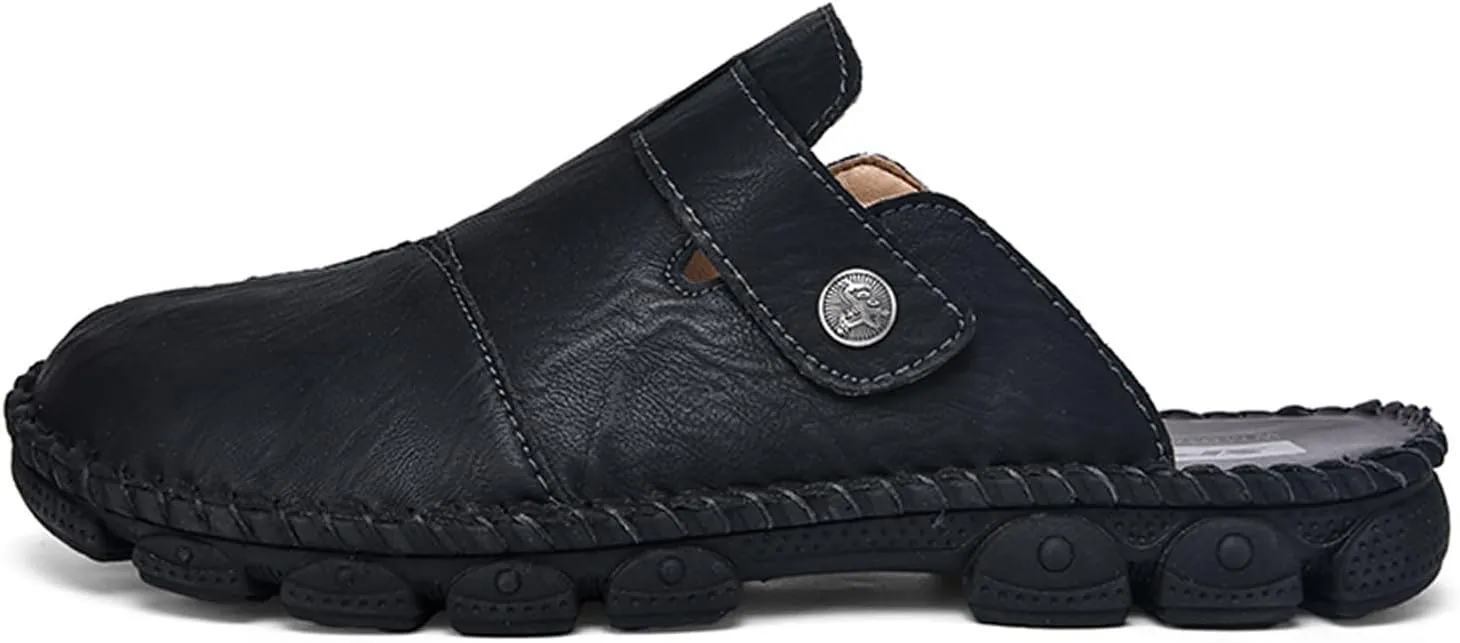 Honeystore Men's Non-Slip Flat Slide Sandals Slip-on Beach Shoes