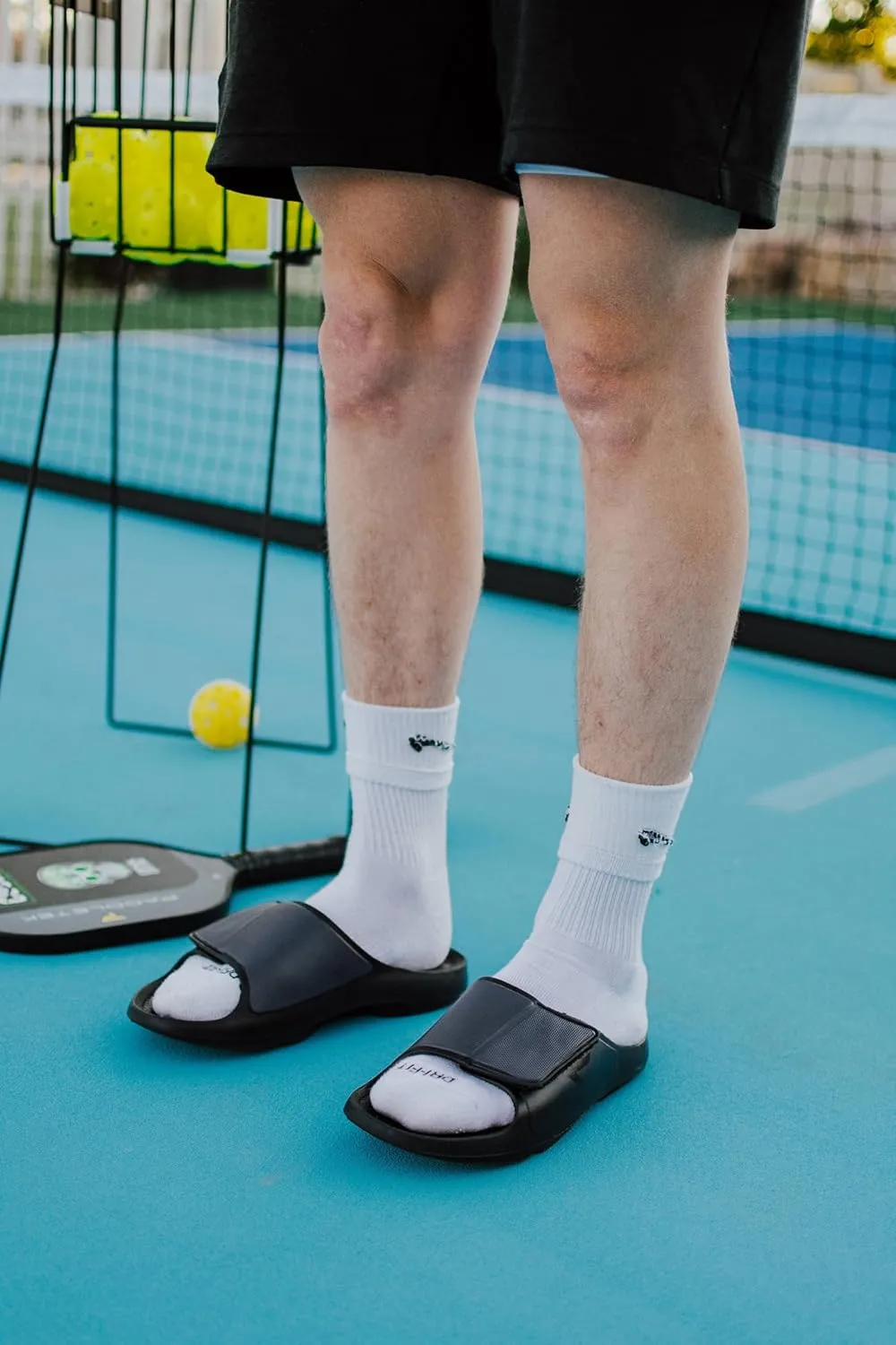 HUHV Recovery Comfort Sandals- Orthopedic Flip-Flop and Slide Sandals with Arch Support and Extra Cushion EVA Footbed for Men and Women