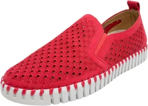 Ilse Jacobsen HORNBAEK Women's Tulip140WOM Flat | Slip-On | Low Top (Viva Magenta, 10)