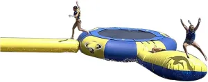 Inflatable Water Trampoline for Kids/Adults, Children's Inflatable Trampoline Outdoor Water Toys Floating Trampoline for Lake with Slide Inflatable Water Bouncer