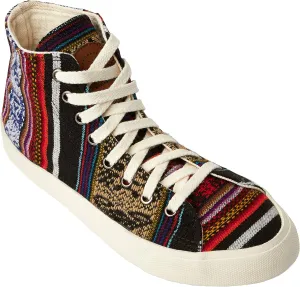 Inkkas - Blackbird High Top Canvas Sneaker - Handcrafted Artisan Women's & Men's Casual Shoes