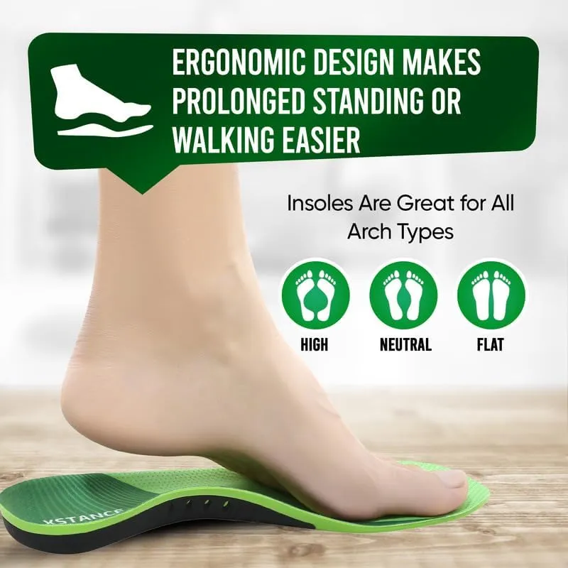 Insoles 2.0 for Men & Women – Plantar Fasciitis, Heel Pain, Flat Feet & Overpronation | Heavy-Duty Arch Support for Standing All Day | Built for 200  lbs | Men’s 10.5-12 / Women’s 11.5-13