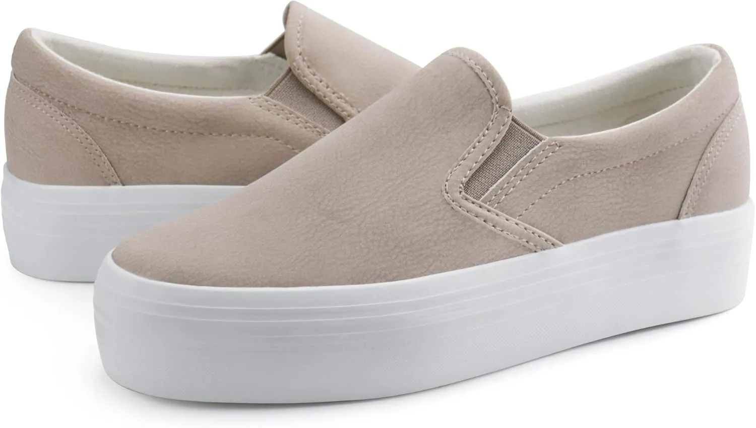 JABASIC Women Slip-on Platform Loafers Casual Comfortable Loafer Shoes