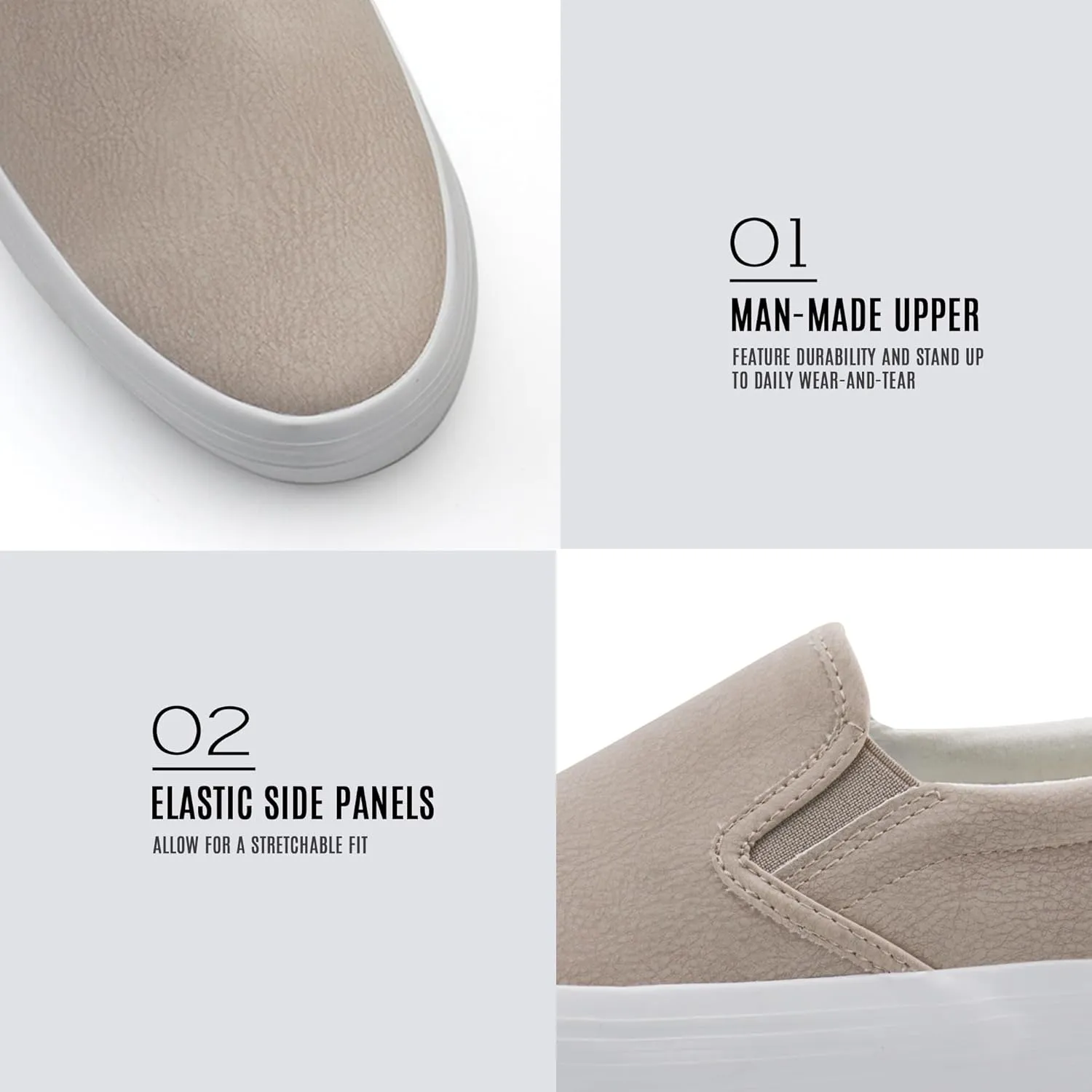 JABASIC Women Slip-on Platform Loafers Casual Comfortable Loafer Shoes