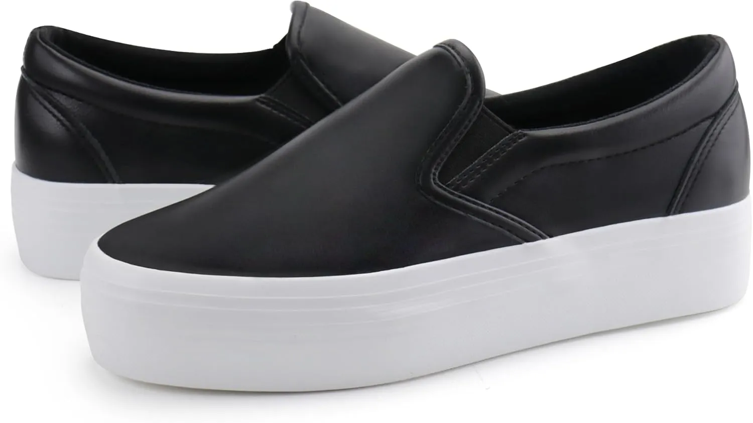 JABASIC Women Slip-on Platform Loafers Casual Comfortable Loafer Shoes