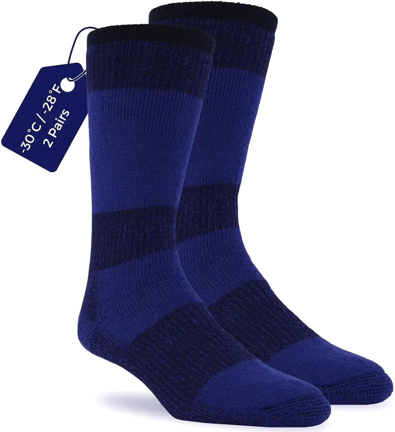 J.B. Field's Icelandic -30 Below XLR Merino Wool Thermal Winter Socks for Hiking, Trekking & Outdoor Activity, 2 Pairs