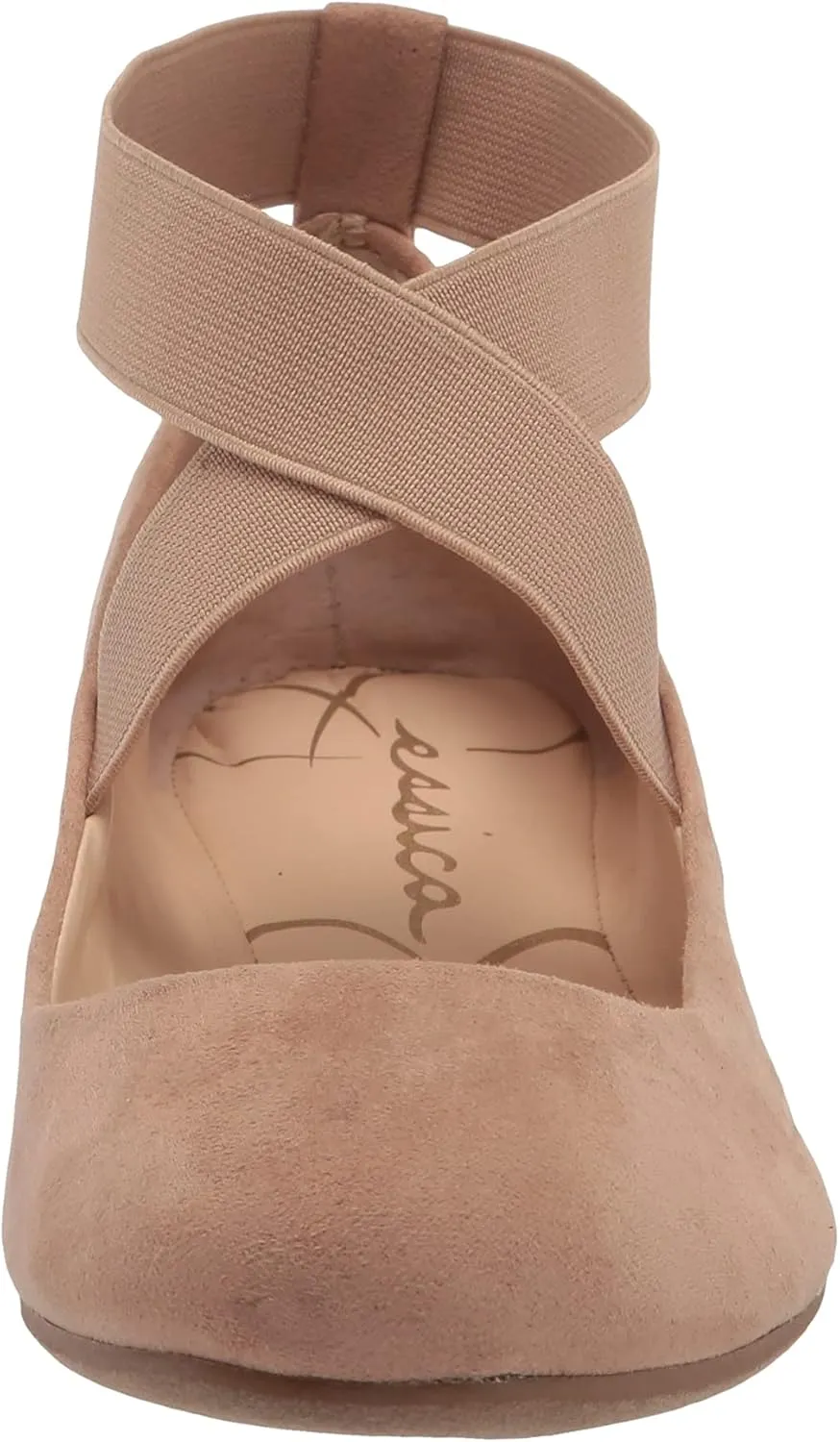 Jessica Simpson Mandayss Women's Pull-On Criss-Cross Ankle Ballet Flats Shoes
