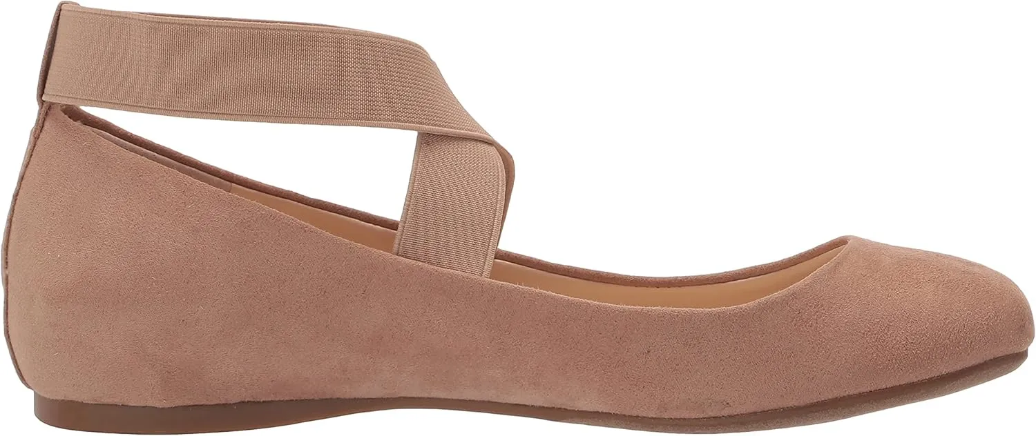 Jessica Simpson Mandayss Women's Pull-On Criss-Cross Ankle Ballet Flats Shoes