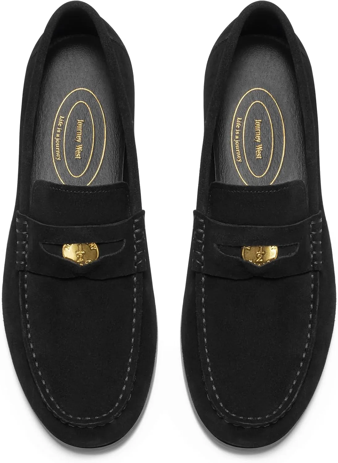 Journey West Men's Vintage Loafers for Men Belgian Loafers Slip-on Loafer Penny Loafer Casual Loafers