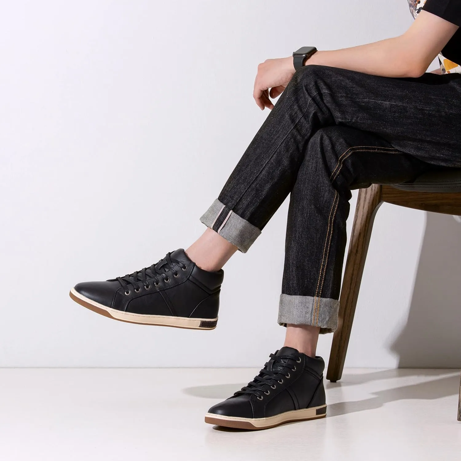 Jousen Men's Casual Shoes High Top Fashion Sneaker Lightweight Men Boots Shoes