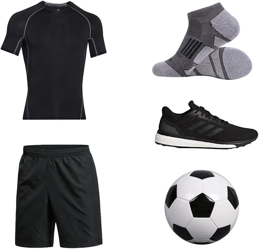 JOYNÉE Men's 6 Pack Athletic No Show Performance Cushioned Low Cut Running Socks