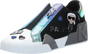 KARL LAGERFELD womens Mavise Pins Everyday Lace Up Sneaker
