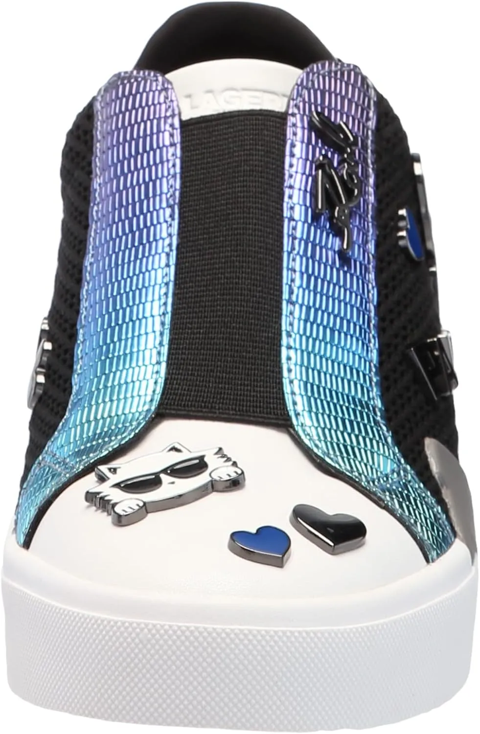 KARL LAGERFELD womens Mavise Pins Everyday Lace Up Sneaker