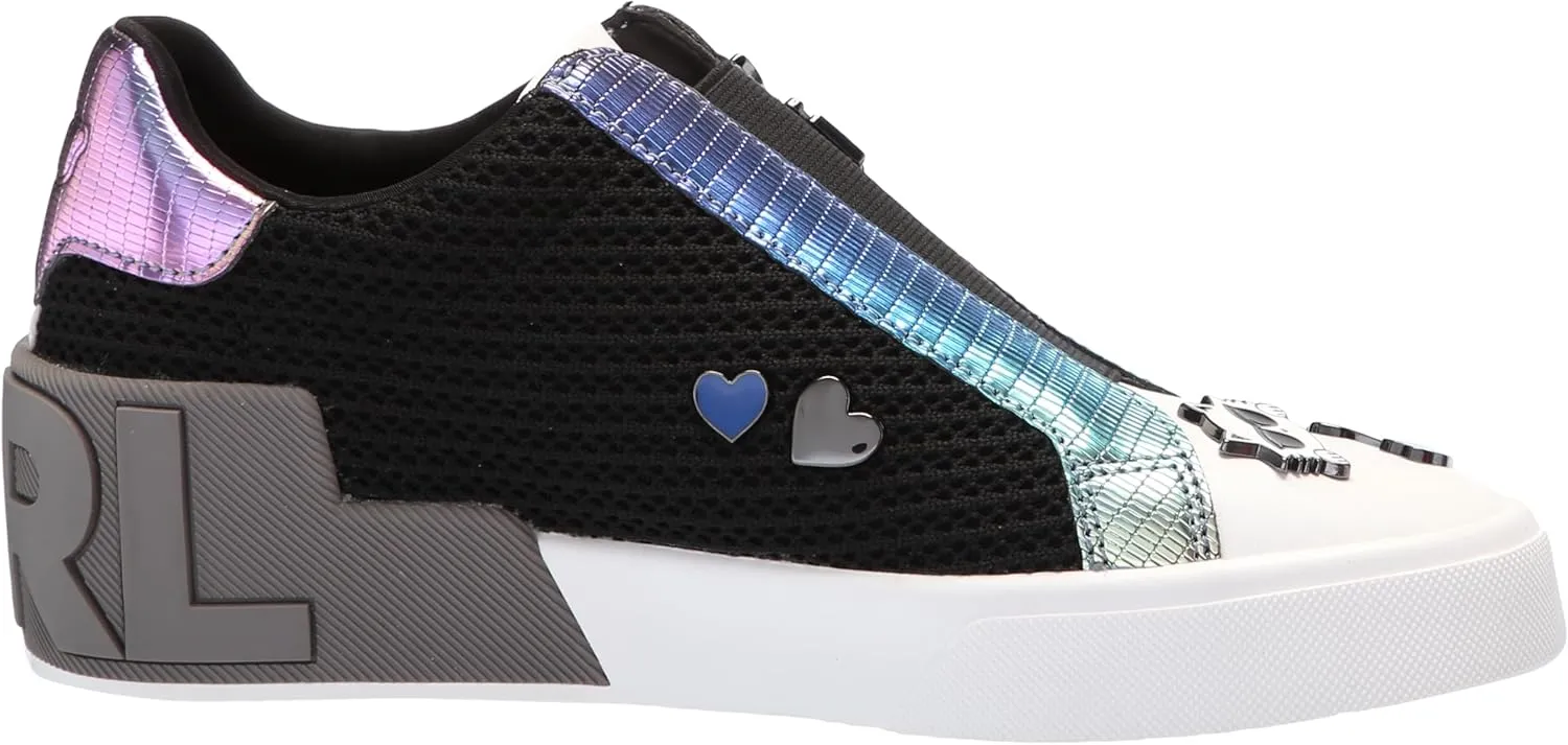 KARL LAGERFELD womens Mavise Pins Everyday Lace Up Sneaker