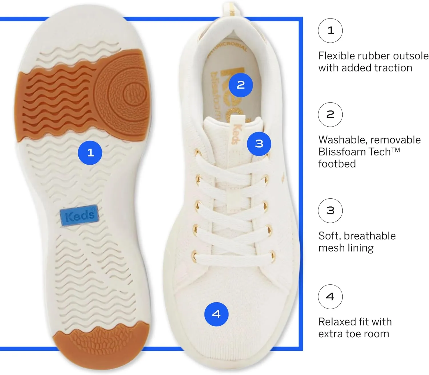 Keds Women's Blisswalk Lace Up Fashion Sneaker