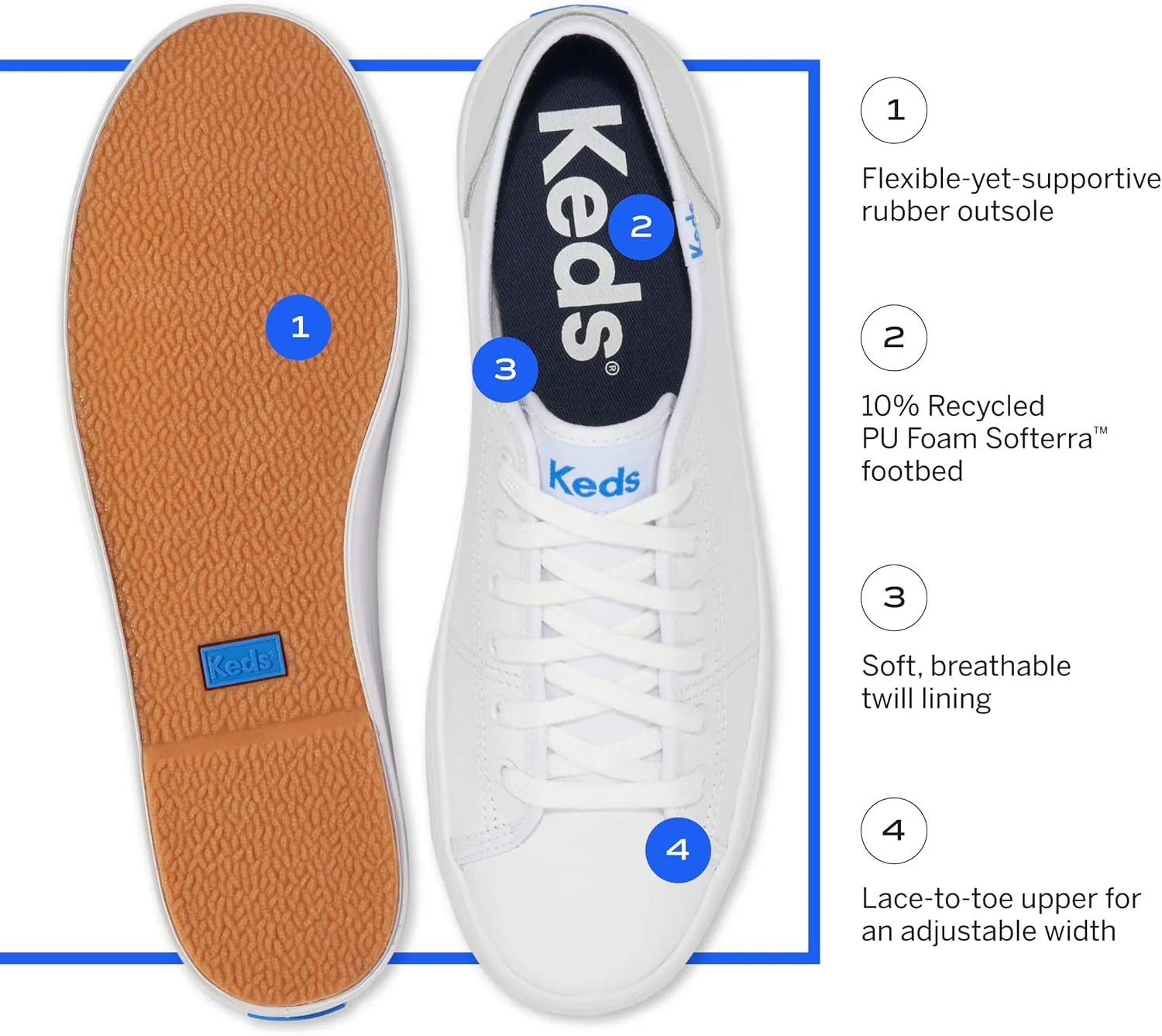 Keds Women's Kickstart Lace Up Sneaker