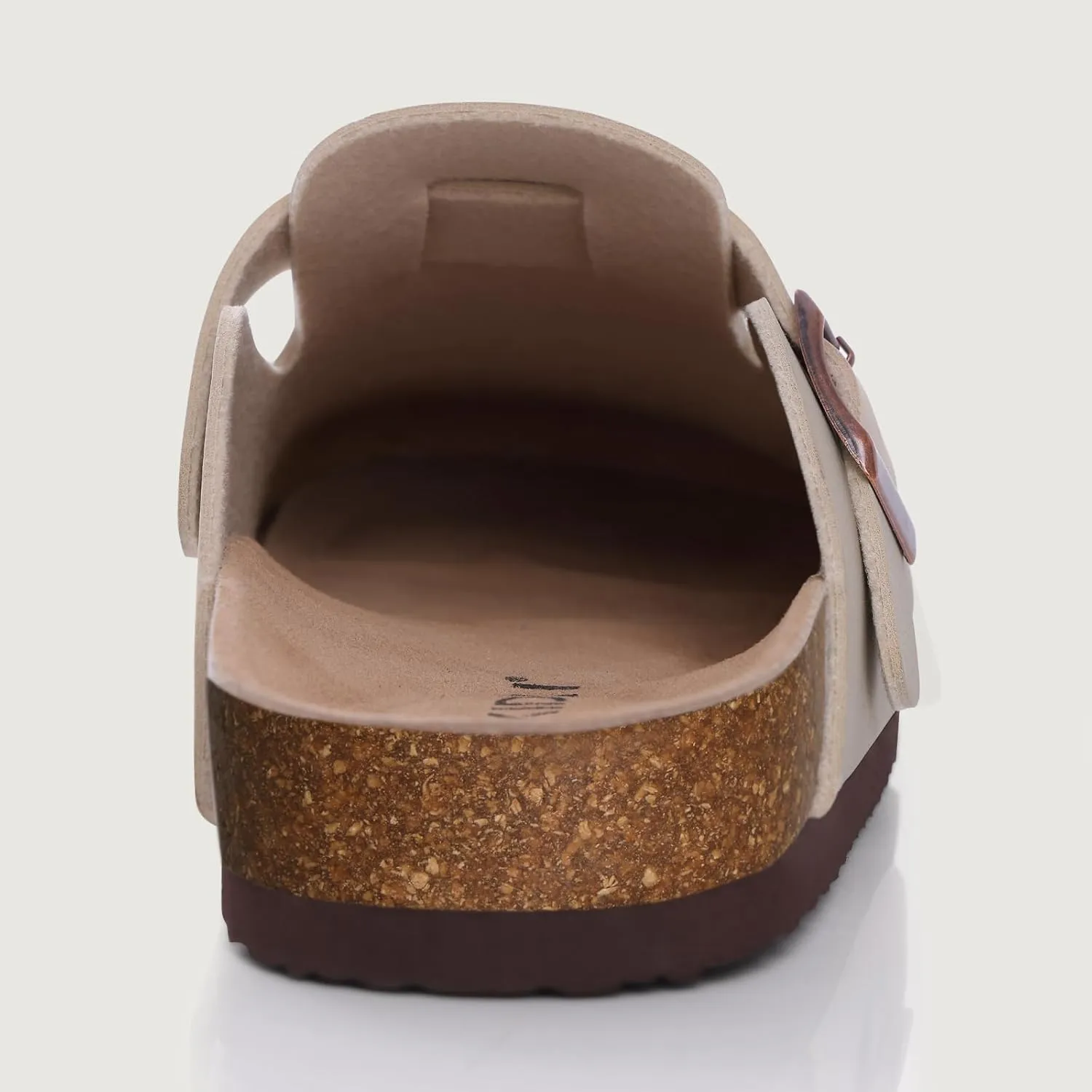 KIDMI Women's Cork Footbed Clogs Leather Mules Comfort Potato Shoes with Arch Support