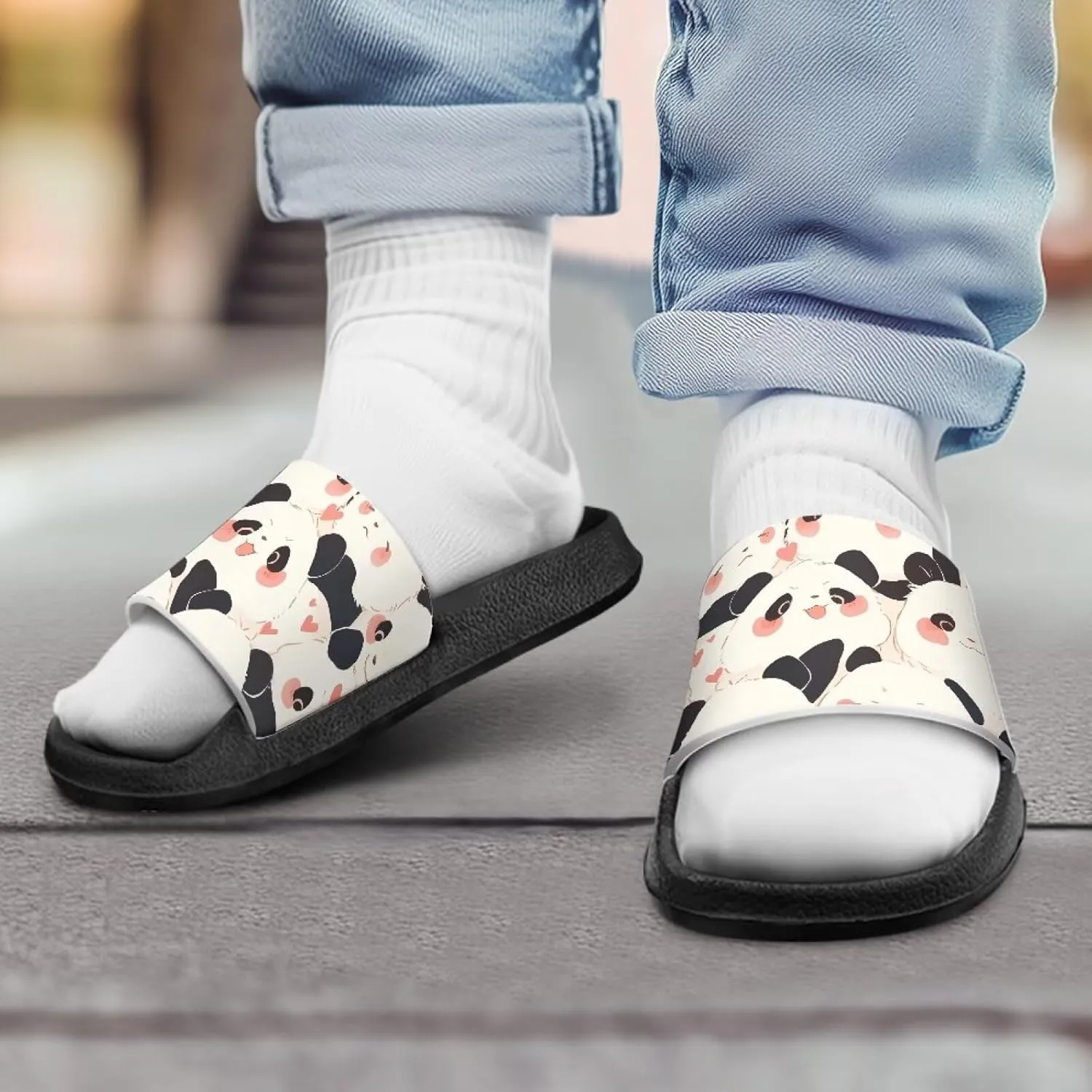 Kids EVA Slides Girls Slip On Slide Sandals Comfort Non-Slip Cushioned Sole Slippers Summer Shower Shoes Pool Beach Water Shoes