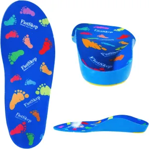 Kids Orthotics High Arch Support Insoles Over-Pronation Plantar Fasciitis Flat Feet PU Foam Inserts Relieve Children's Foot Pain, Gel Cushion for Heel Pain (7.5-10 M Toddler)