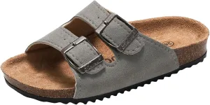 Kids Sandals Boys Girls Slide Non-slip Cork Open Toes Slippers with Adjustable Straps Slides for Kids Toddler