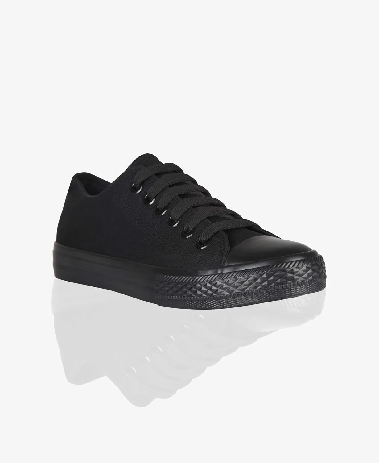 KRISP Women Girls Low Top Canvas Classic Fashion Lace Up Slip On Sneakers Shoes