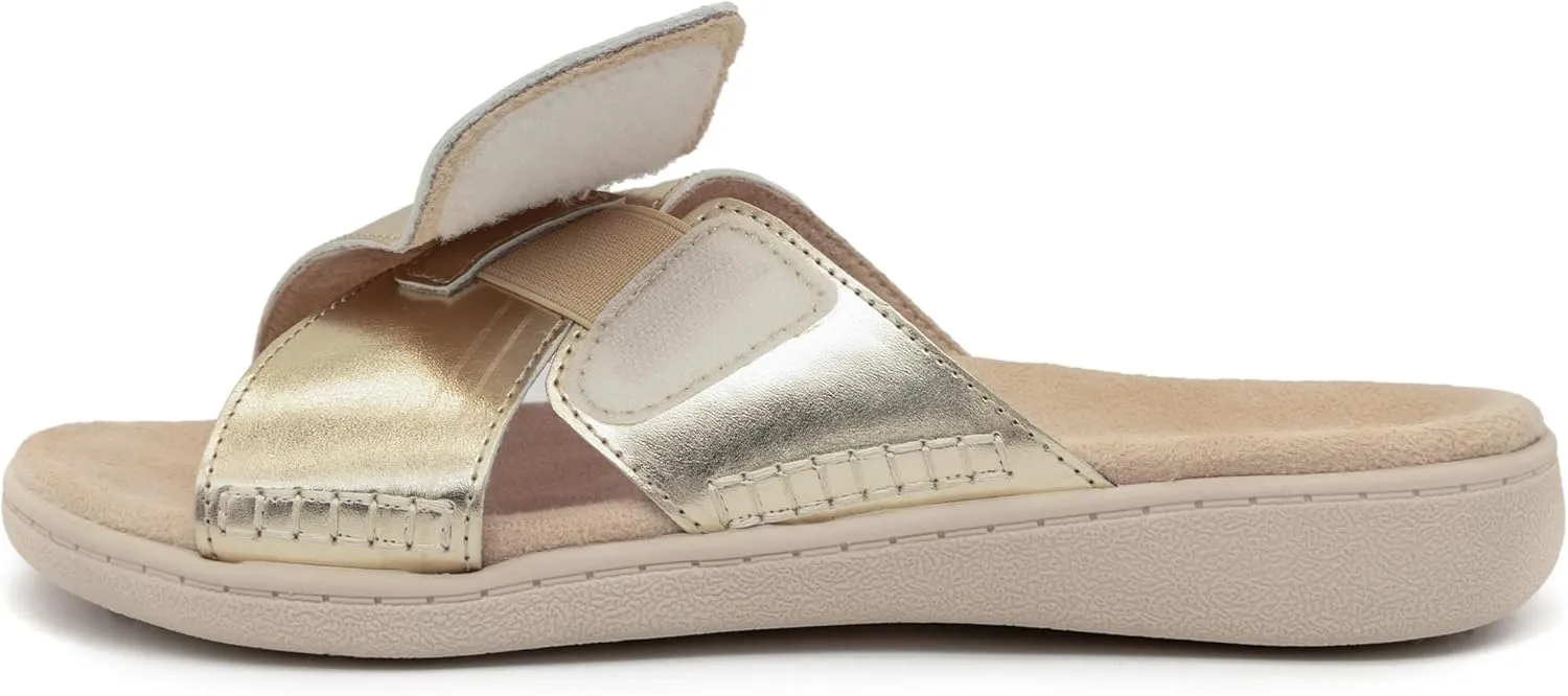 LazyStep Women's Orthotic Slide Sandals with Arch Support & Adjustable Straps