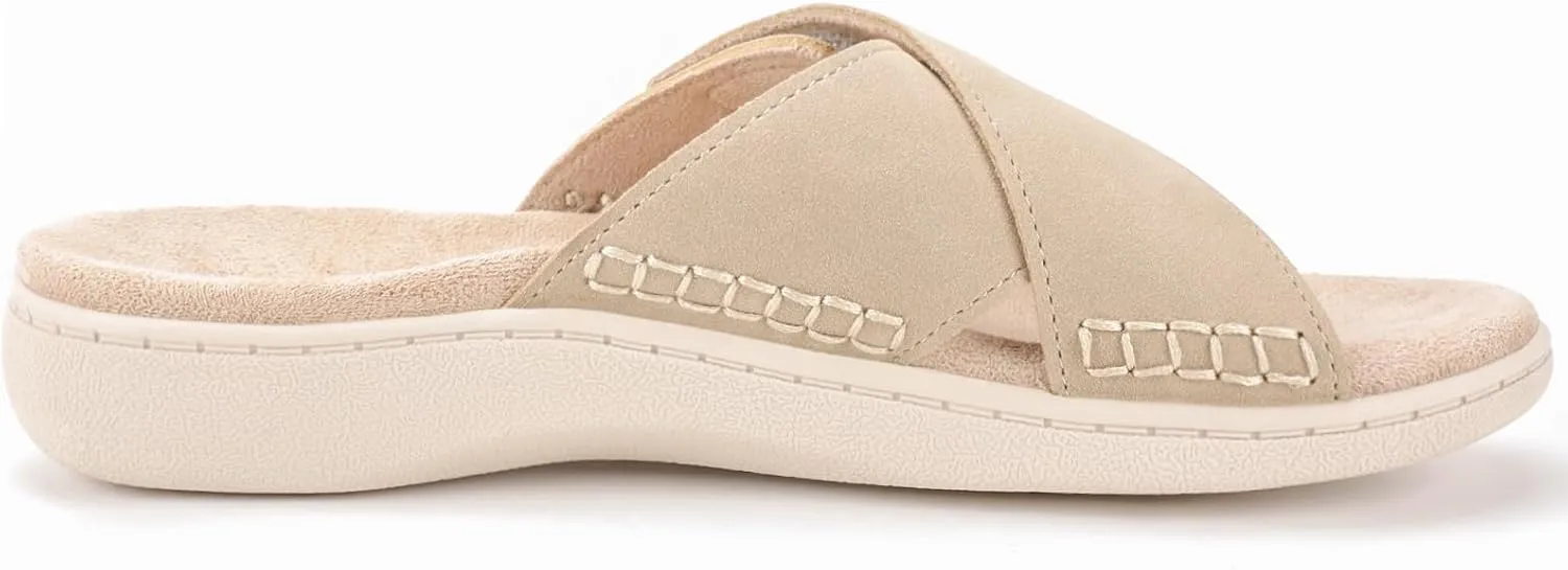 LazyStep Women's Orthotic Slide Sandals with Arch Support & Adjustable Straps