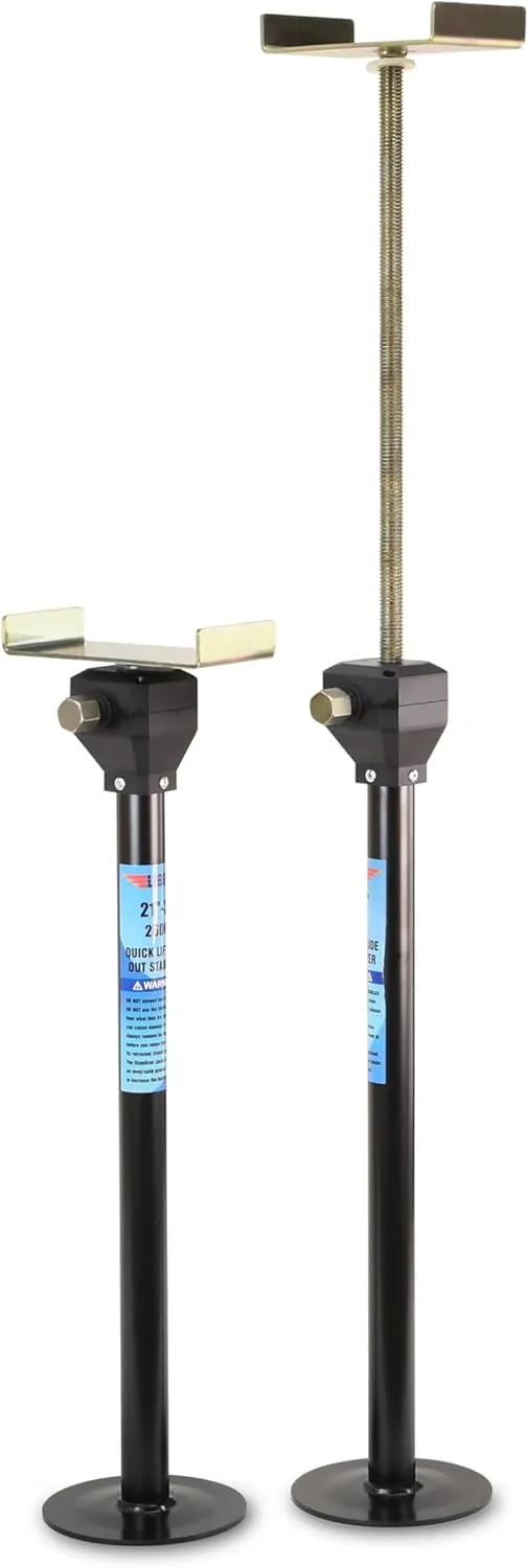 LIBRA Set of 2 Heavy Duty Quick-Lift RV Slide Out Stabilizer Jacks 5000lbs Adjust 16"-28"