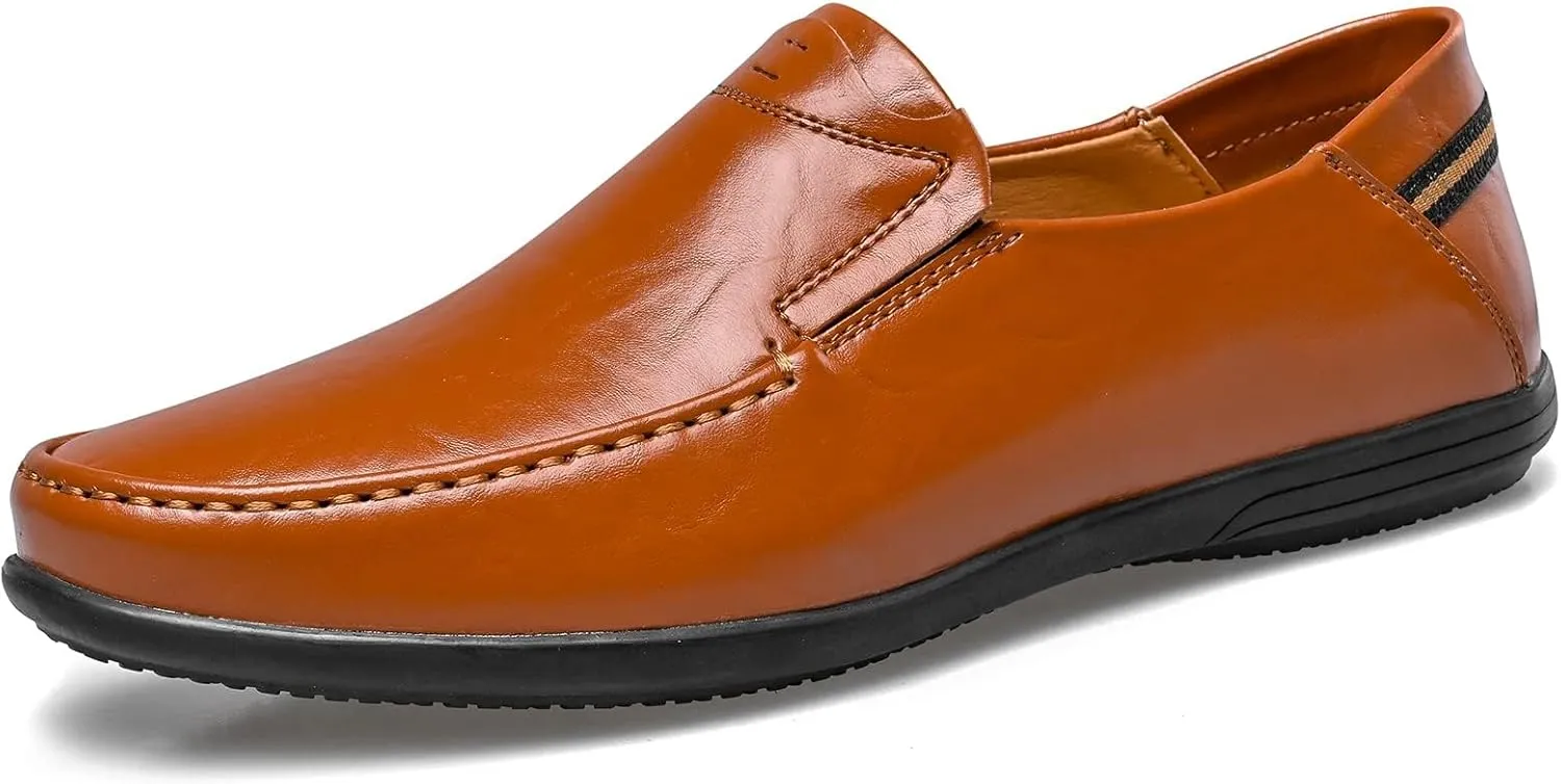 Loafer Premium Genuine Leather Men's Casual Shoes Slip On Mens Driving Penny Loafers for Men Lightweight Breathable