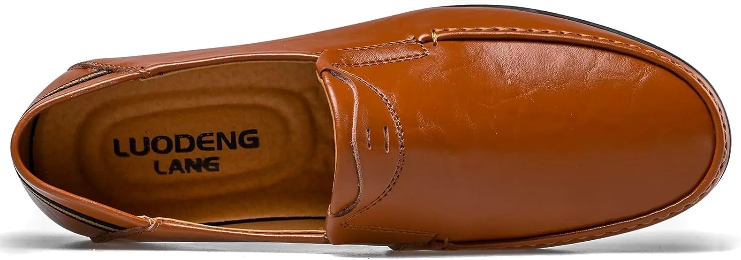 Loafer Premium Genuine Leather Men's Casual Shoes Slip On Mens Driving Penny Loafers for Men Lightweight Breathable
