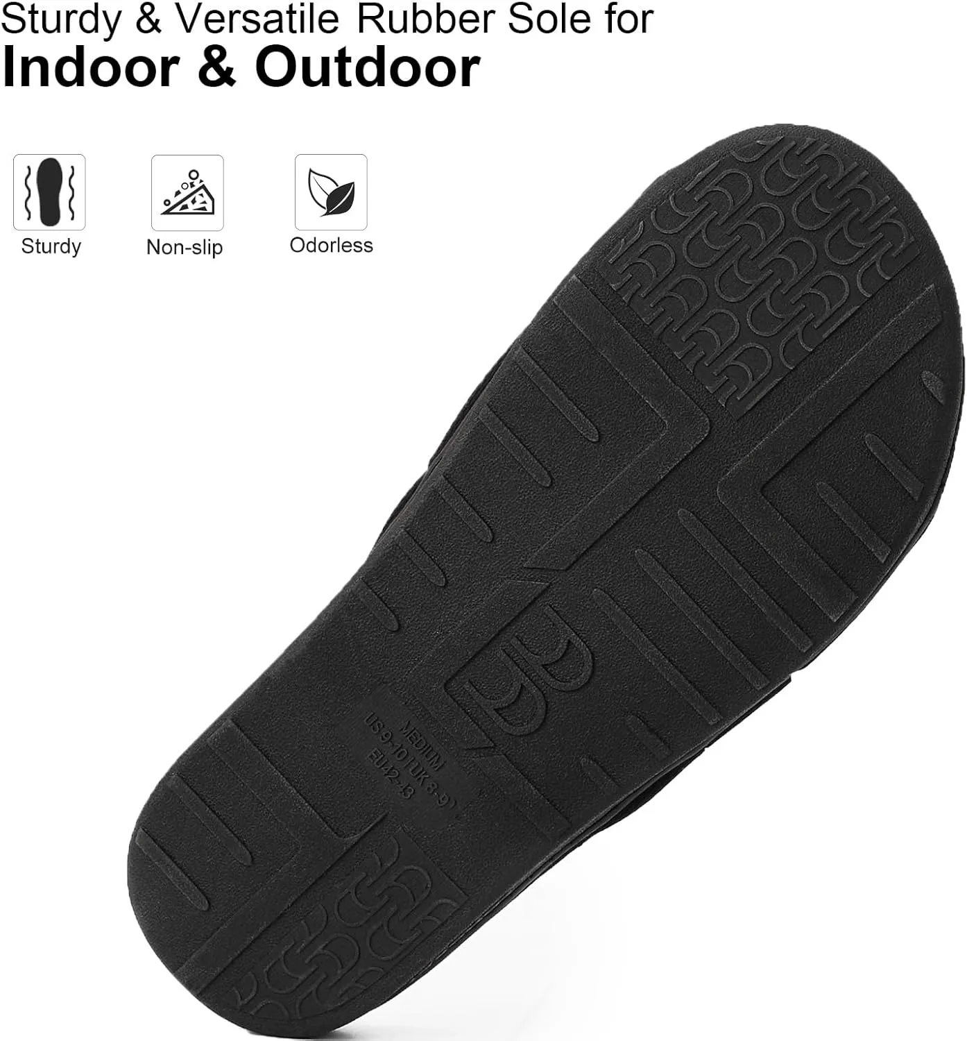 LongBay Men's Comfy Memory Foam Slide Slippers Breathable Mesh Cloth House Shoes