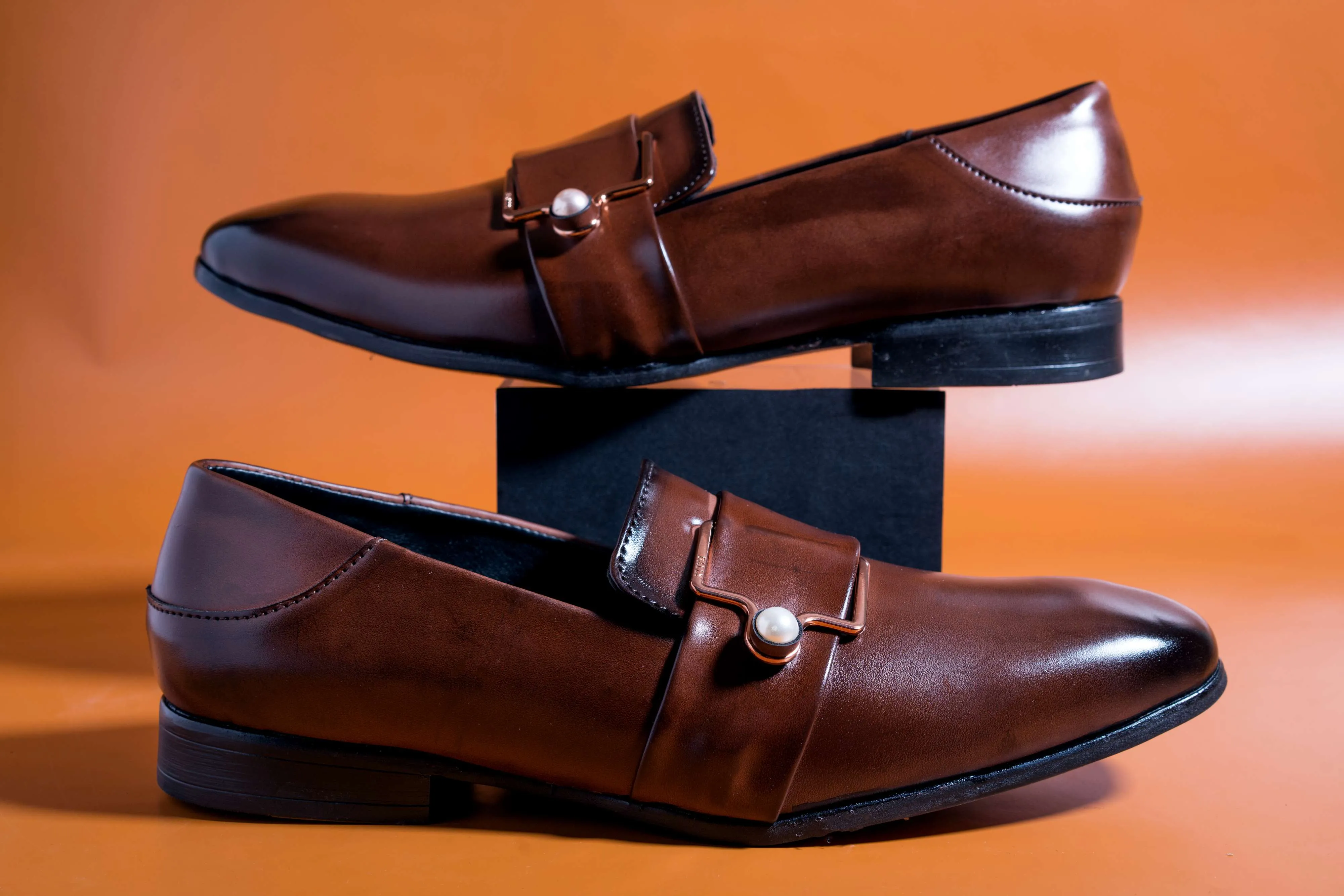 Luxury Design Brown Party Wear Premium Quality Loafer For Men-Unique and Classy