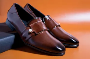 Luxury Design Brown Party Wear Premium Quality Loafer For Men-Unique and Classy