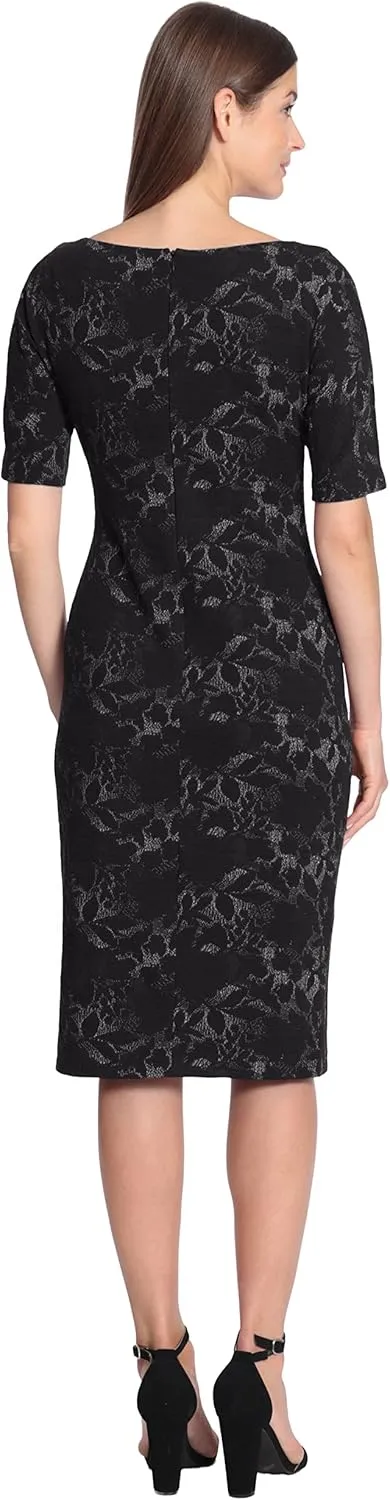 Maggy London Women's Sophisticated Arch Shoulder Sheath Career Workwear Office