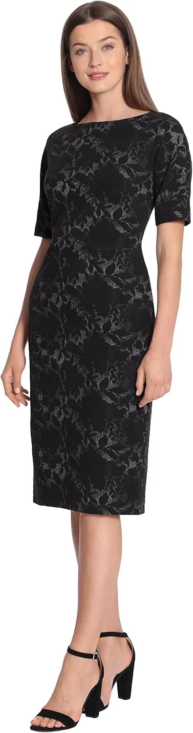 Maggy London Women's Sophisticated Arch Shoulder Sheath Career Workwear Office